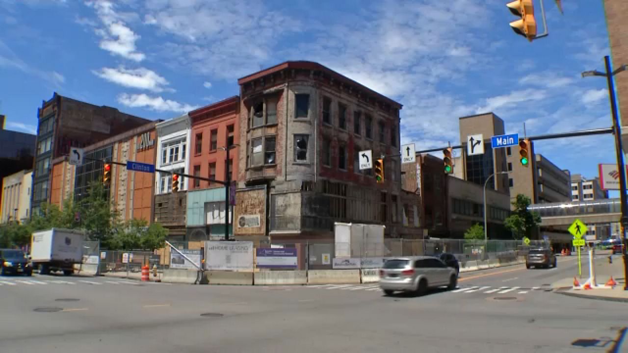 Work has begun to rehabilitate four historic buildings in downtown Rochester. (Spectrum News 1)