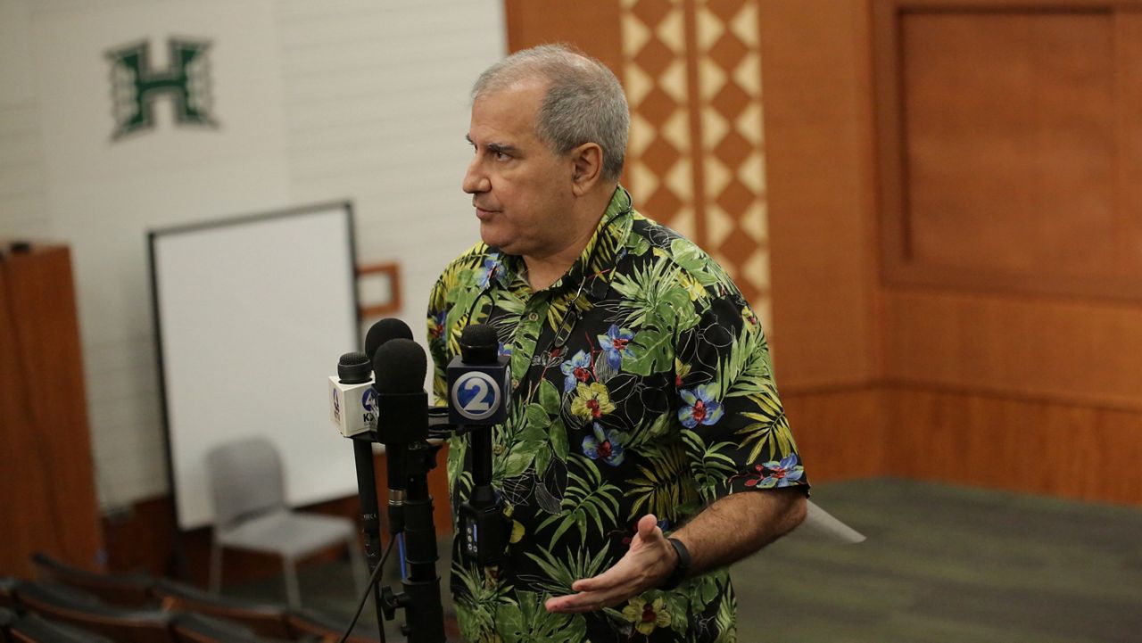 University of Hawaii Athletic Director David Matlin spoke to the media Thursday about his announcement that he is stepping down from the post on June 2.