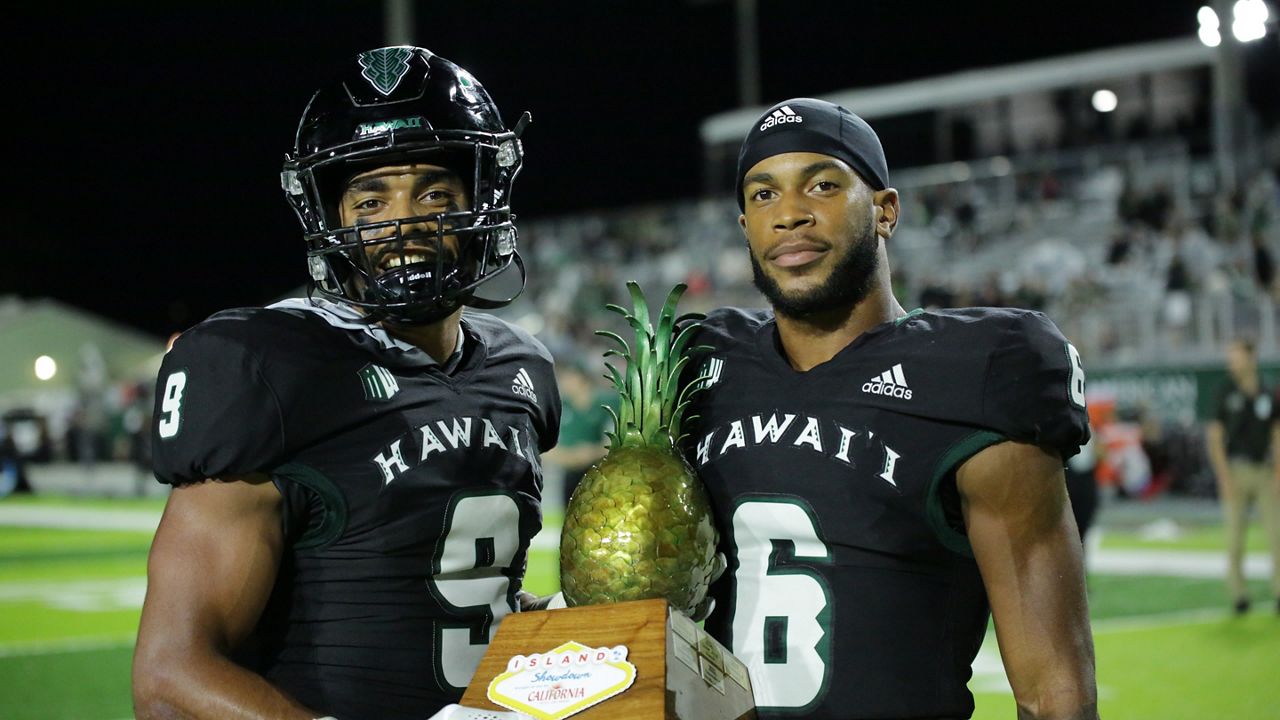 Hawaii football team picks up senior night win over UNLV