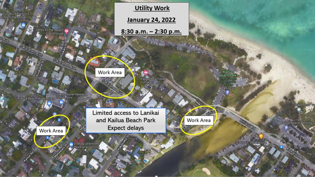 Limited Access To Lanikai Kailua Beach Park On Jan 24