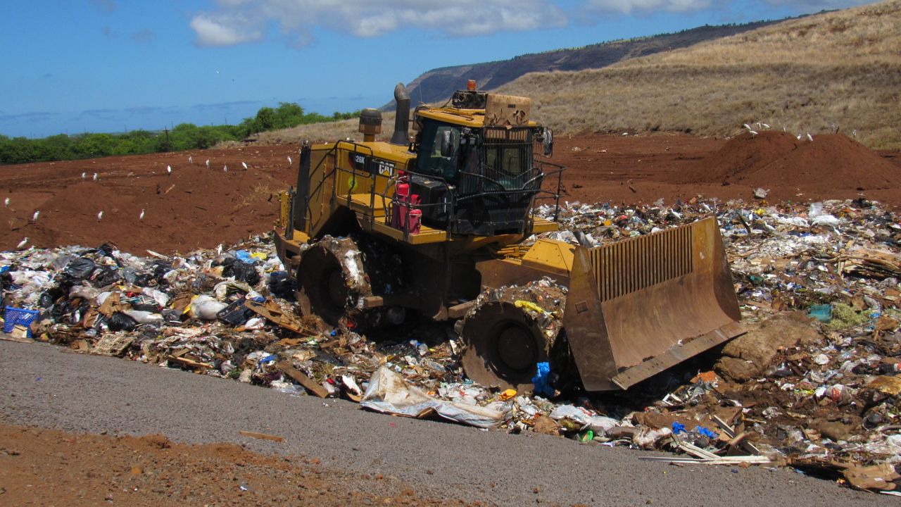 Compactor at Kekahala Landfill. (Photo courtesy of Kauai County)