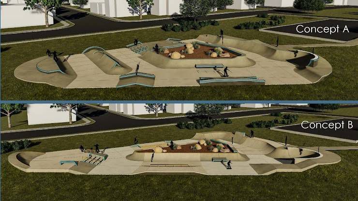 Lanai Skate Park designs. (Courtesy Maui County)