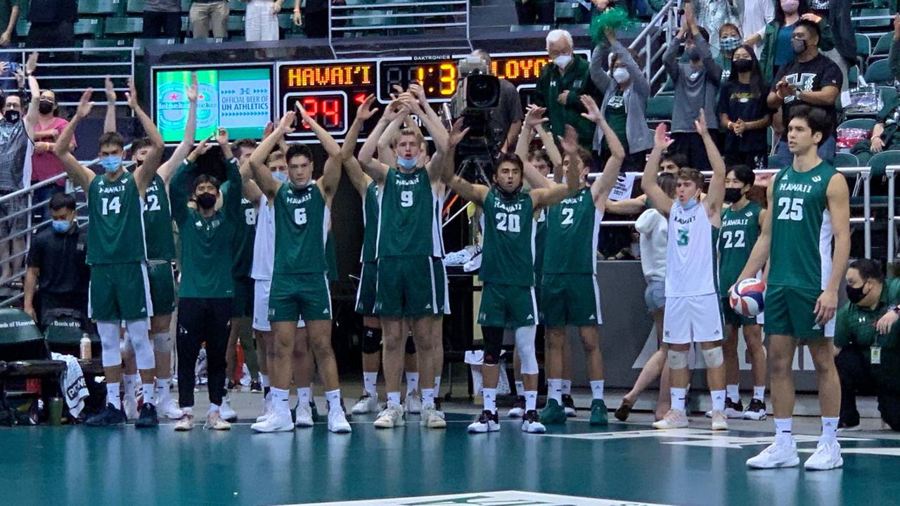 Hawaii mens volleyball team defeats Loyola-Chicago in 4