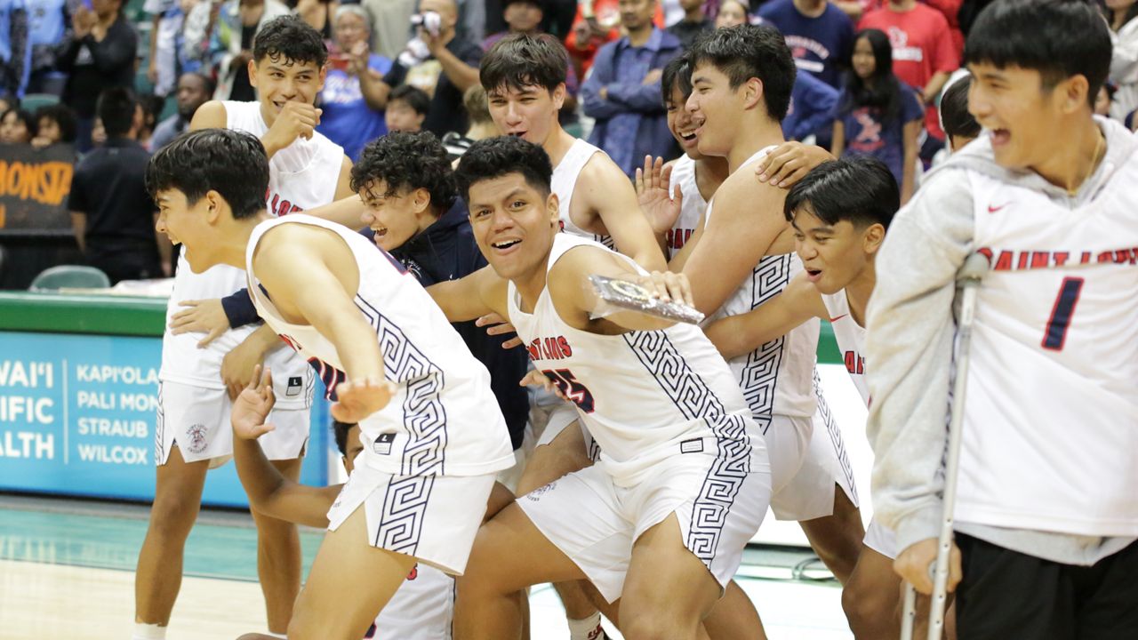 Saint Louis repeats as boys basketball state champion