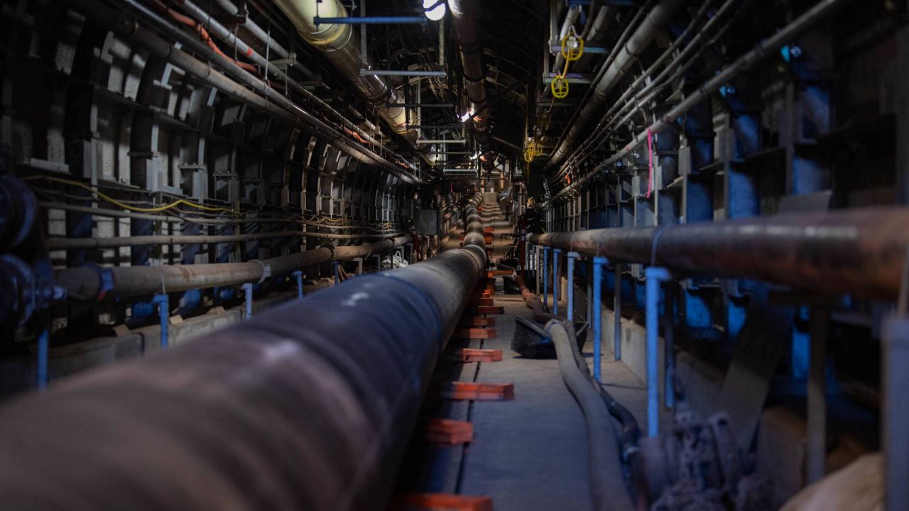 Pipes waiting for installation at the Red Hill Well Shaft. (U.S. Navy photo by Mass Communication Specialist Seaman Christopher Thomas)