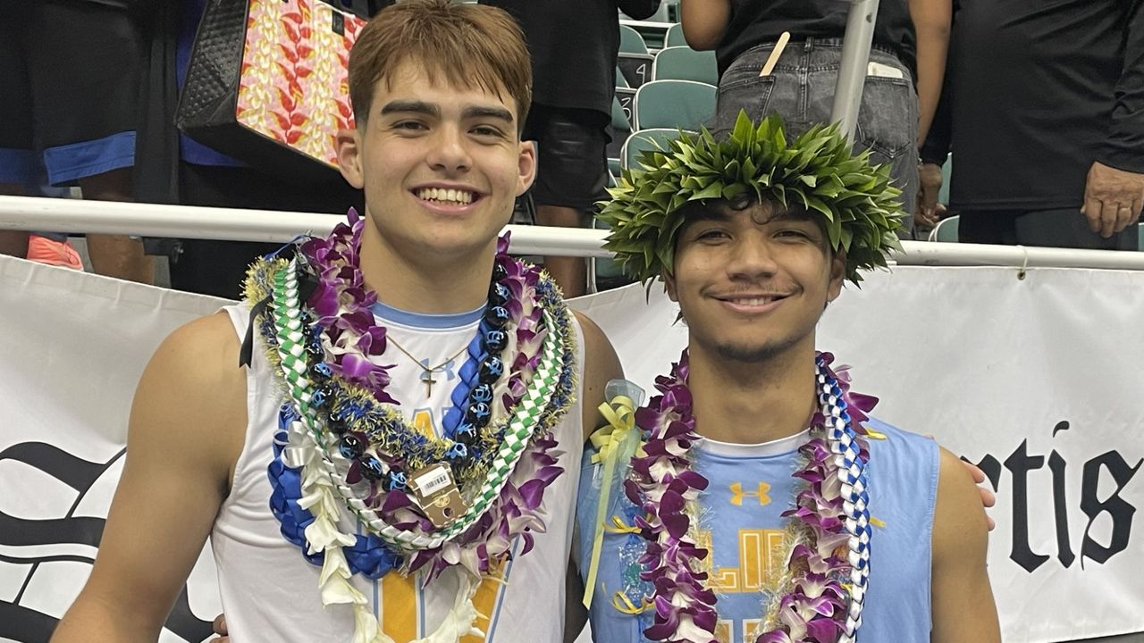 Kamehameha-Maui graduate Kale Spencer and Kamehameha-Kapalama alumnus La‘iakea‘oaloali‘ilani Shaun Hirahara were happy with two chances to play at home this week, despite two losses by sweep to Hawaii.