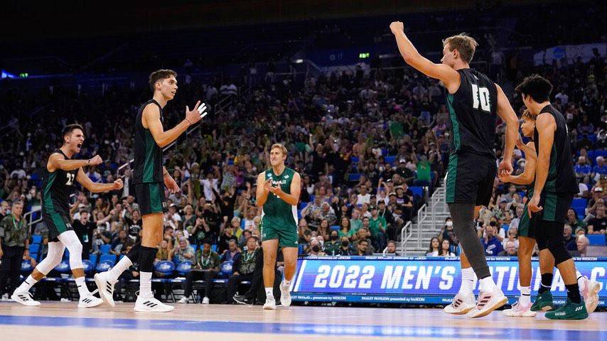 The Hawaii men's volleyball team returns its full starting lineup from its 2022 NCAA championship team.