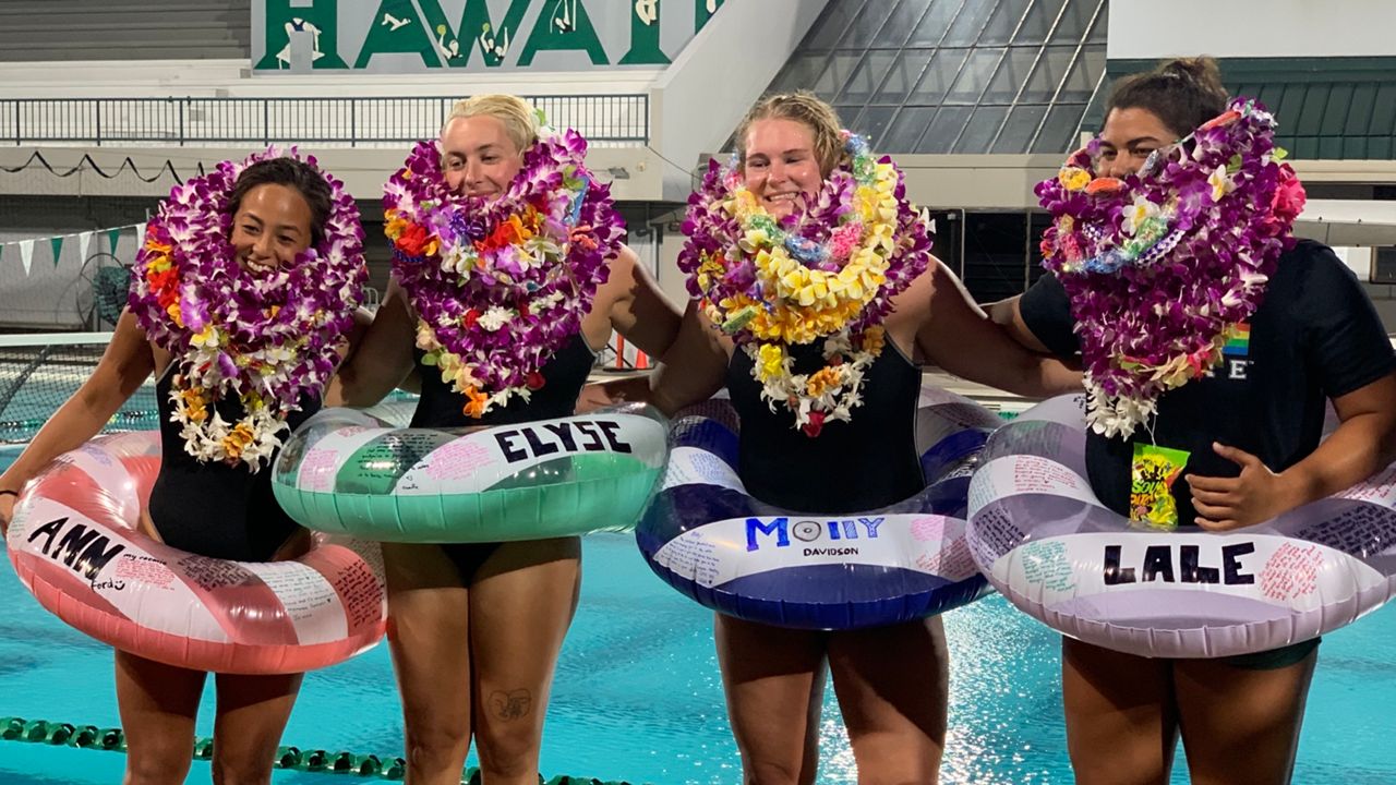 Hawaii water polo team blitzes UC San Diego on senior night