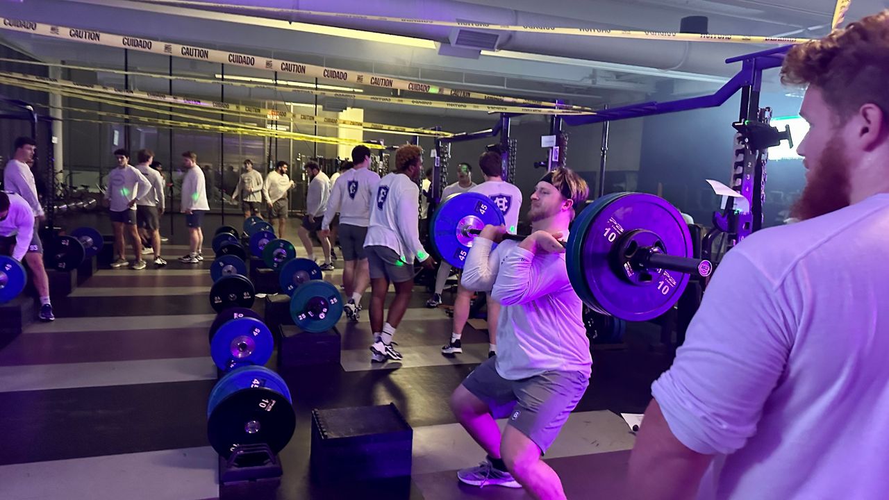 Holy Cross football team's foundation built in weight room