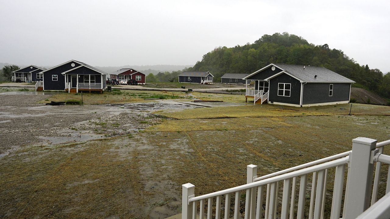 11 of the 19 homes built in the Blue Sky subdivision in Perry County are for survivors of the 2022 eastern Kentucky Floods. More survivor homes are scheduled to be build soon (Spectrum News 1/Mason Brighton)