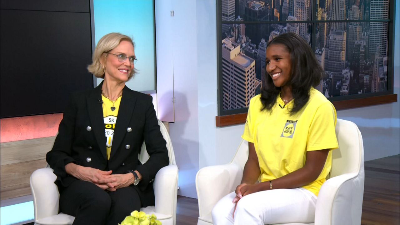 Executive director Louisa Benton and student ambassador Noelle Saldana joined 