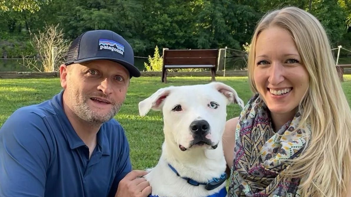 Joshua Gonyeau, left, Alexandra Koch and their dog. (Courtesy Alexandra Koch) 