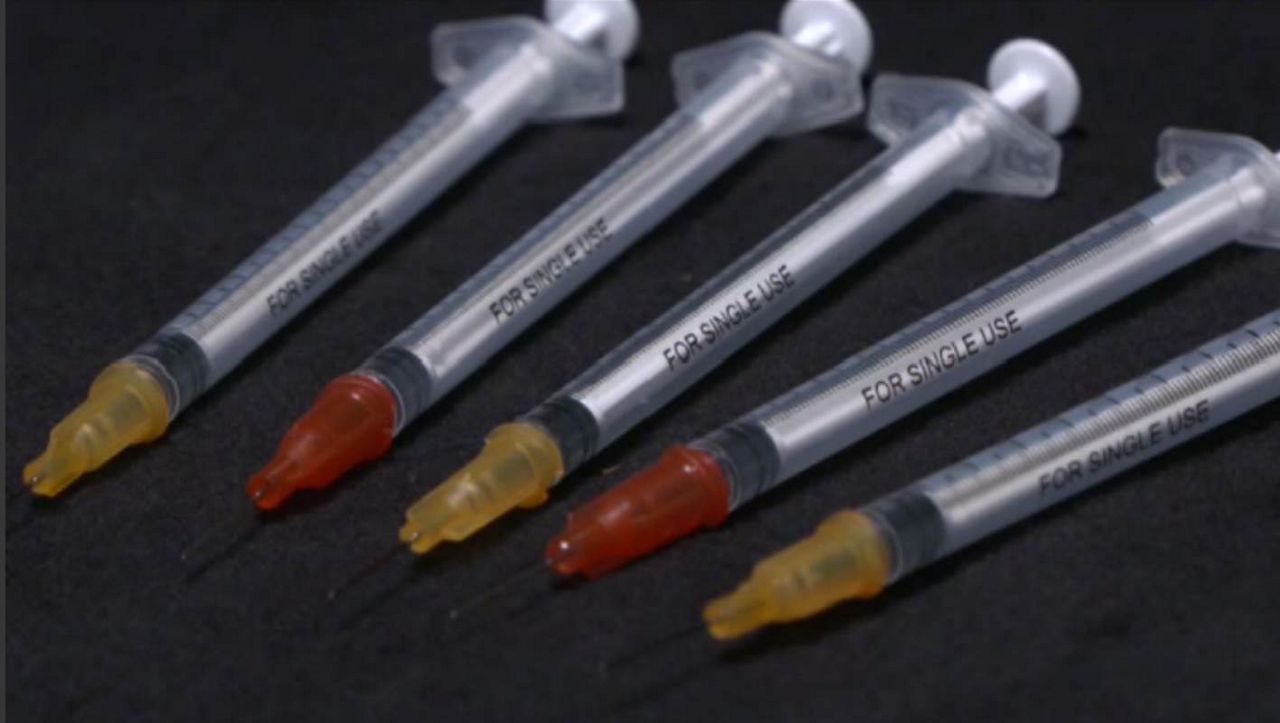 syringes with Hepatitis-A vaccine