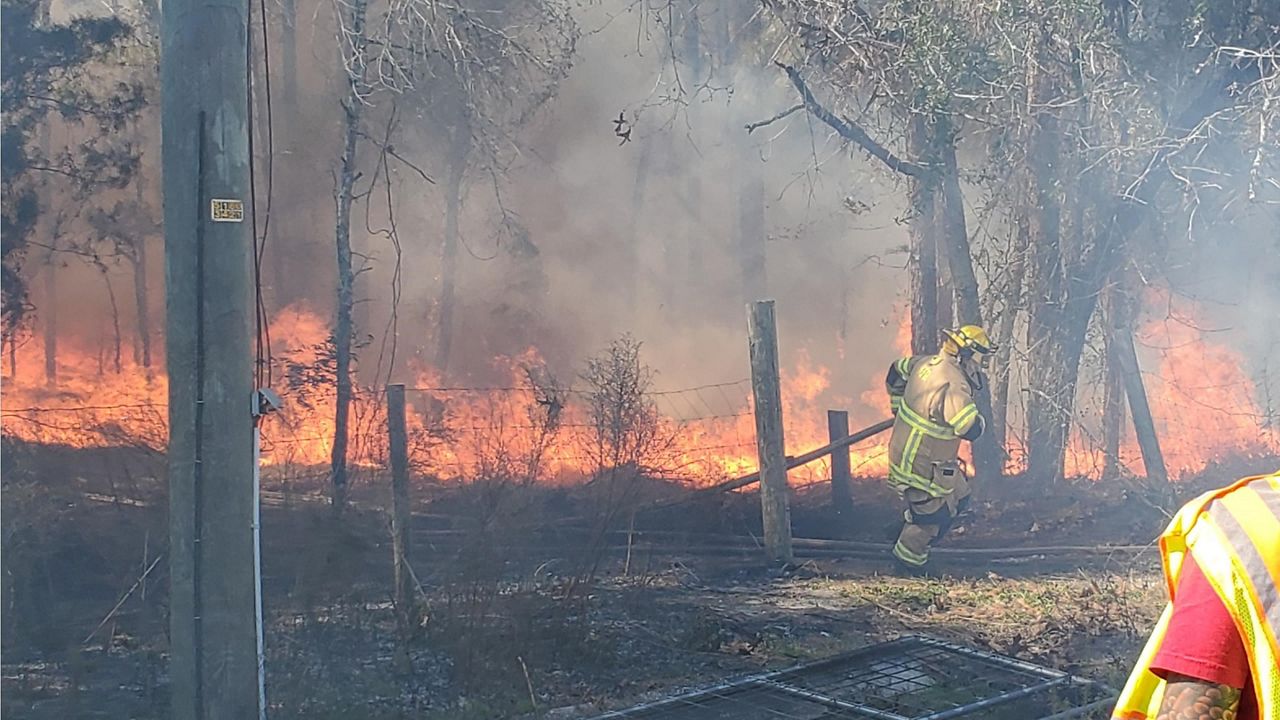 Barclay Avenue between Cortez Boulevard and Elgin Boulevard remains closed for the foreseeable future due to the fire. (Hernando County Fire Rescue)
