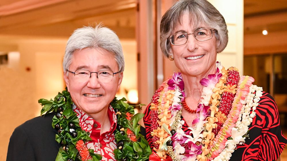 HPU President John Y. Gotanda and former Gov. Linda Lingle. (Hawaii Pacific University)