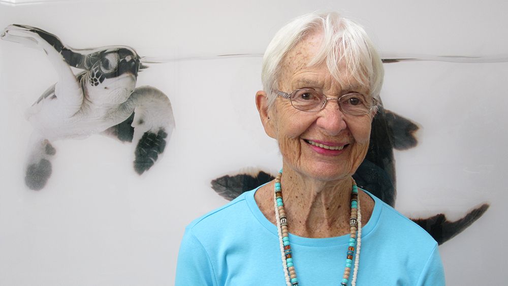 The name of a newly discovered Hawaiian red algae, Croisettea kalaukapuae, honors the legacy of respected community and conservation leader Laura Thompson, known as "Aunty Laura" to her friends and conservation colleagues. (NOAA/Andy Collins)