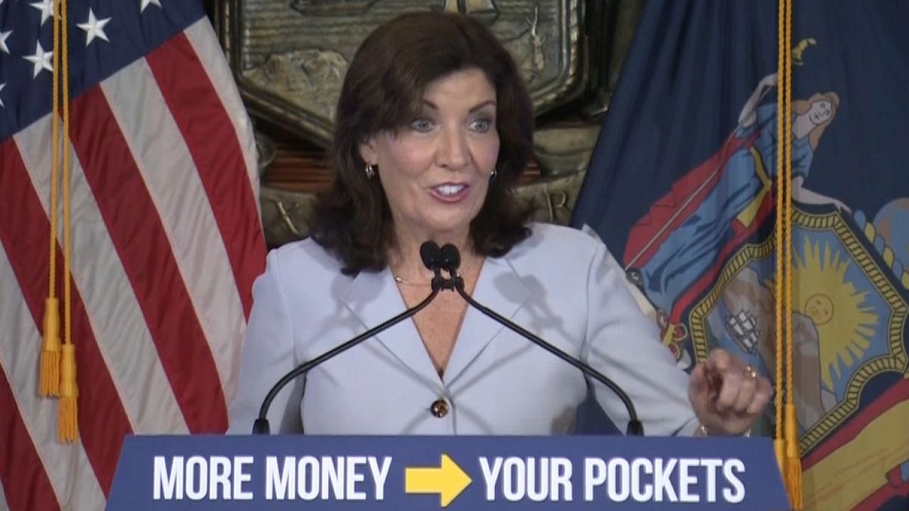 kathy hochul speaks at press conference