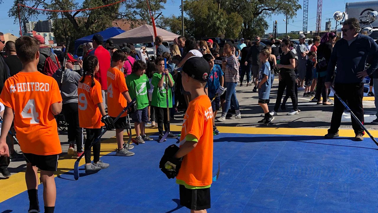 Hockey Day took place in Tampa Bay Sunday, which gives kids a chance to learn a sport they may not otherwise be exposed to. (Ashley Paul/Spectrum Bay News 9)