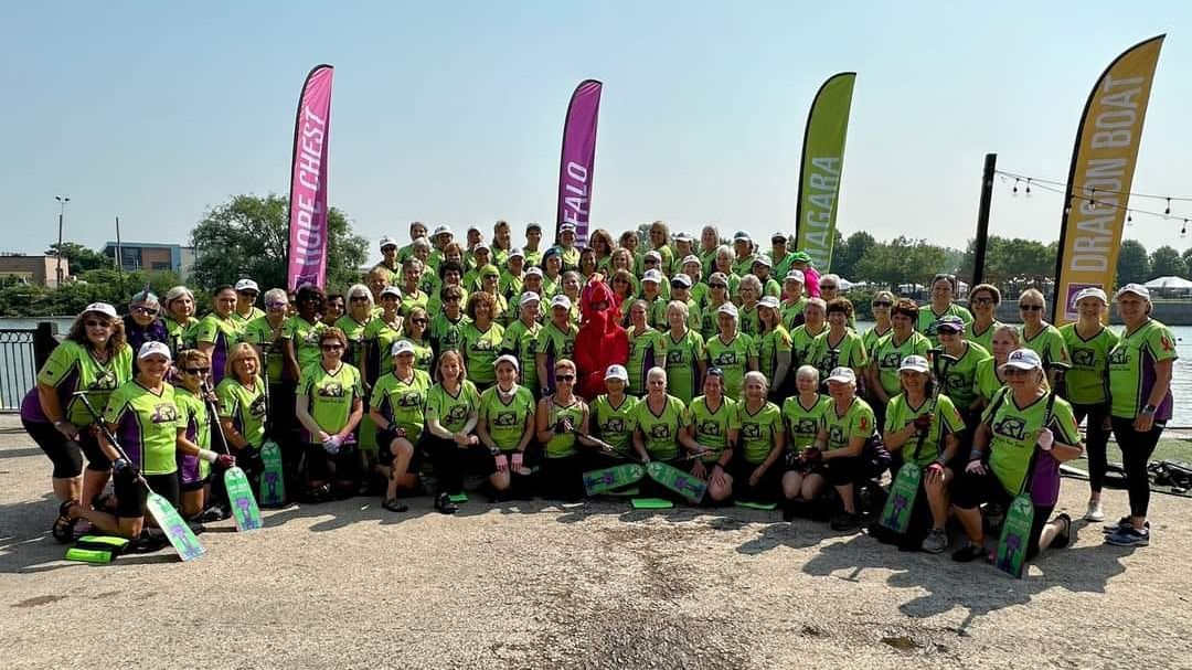 A group photo of participants in the 2023 Hope Chest Buffalo Niagara Dragon Boat Festival (Courtesy of Hope Chest)