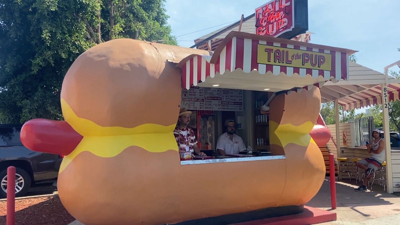 The giant hot dog is back Historic Tail o' the Pup restored