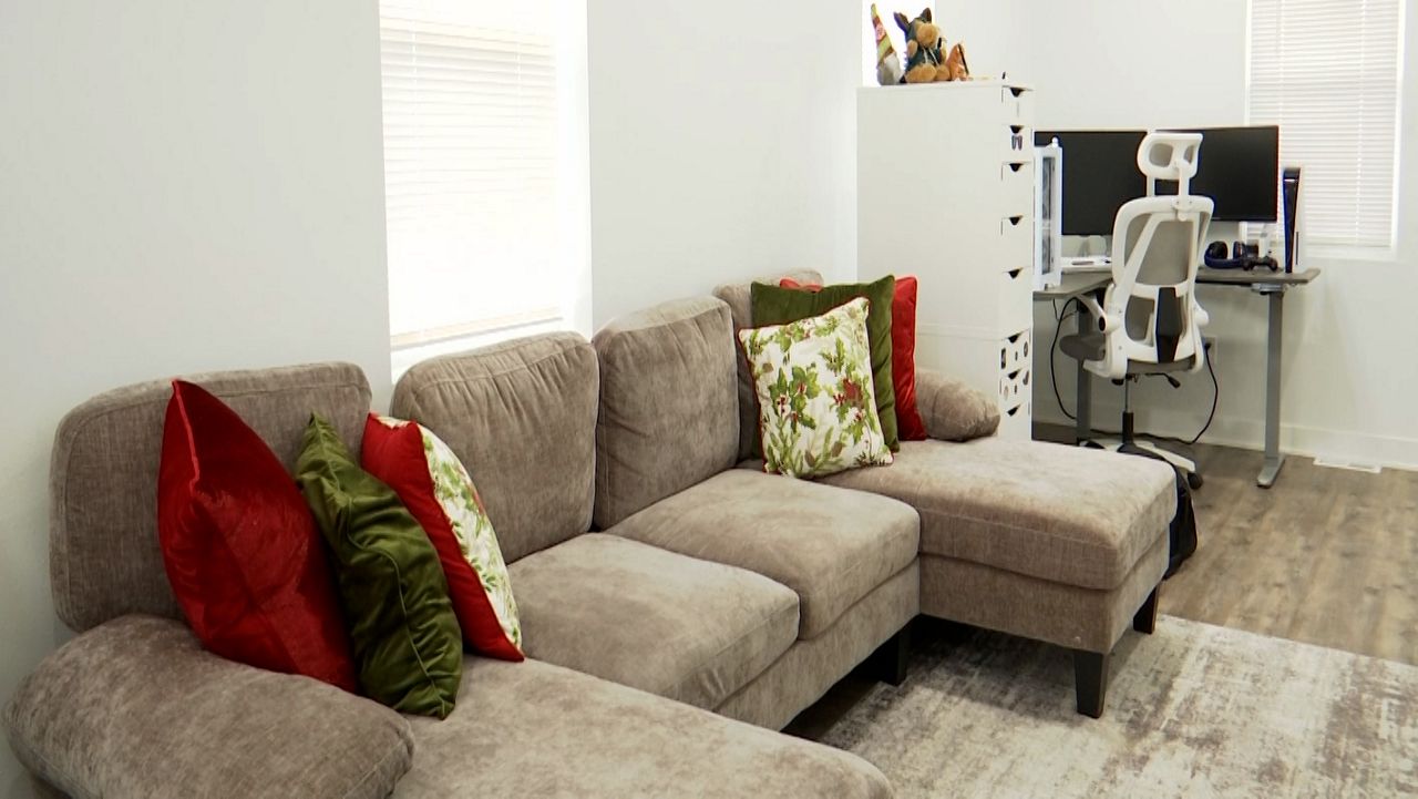 The living room of the home Kikey Mun purchased through the early childhood homebuyer program