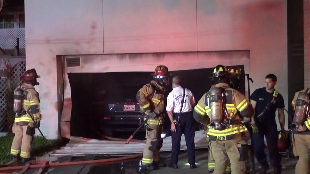 The owner of the Audi had his electric car plugged into its charger before the cord caught fire. (Metro Video Services)