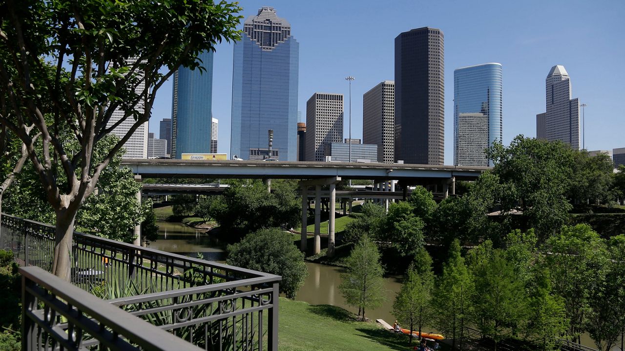 Houston Skyline. (Photo by the Associated Press)