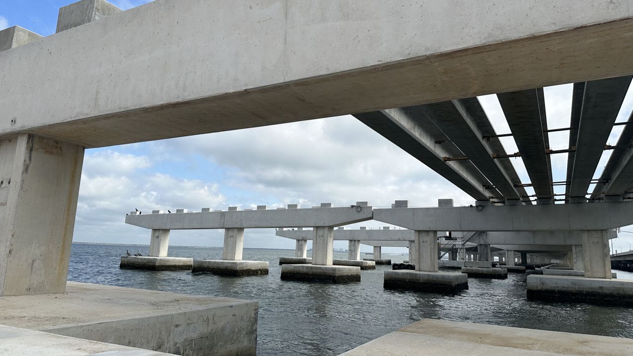 Construction ahead of schedule on the new Howard Frankland