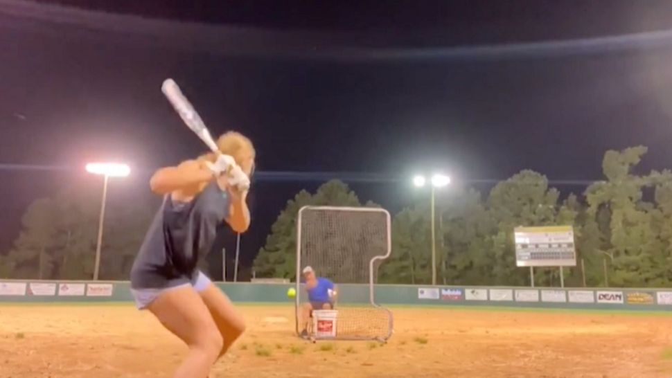 USF Softball Commit Goes Viral With Batting Practice Video