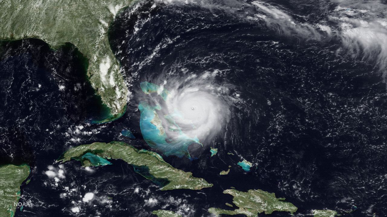 NOAA satellite image of Hurricane Andrew in 1992.