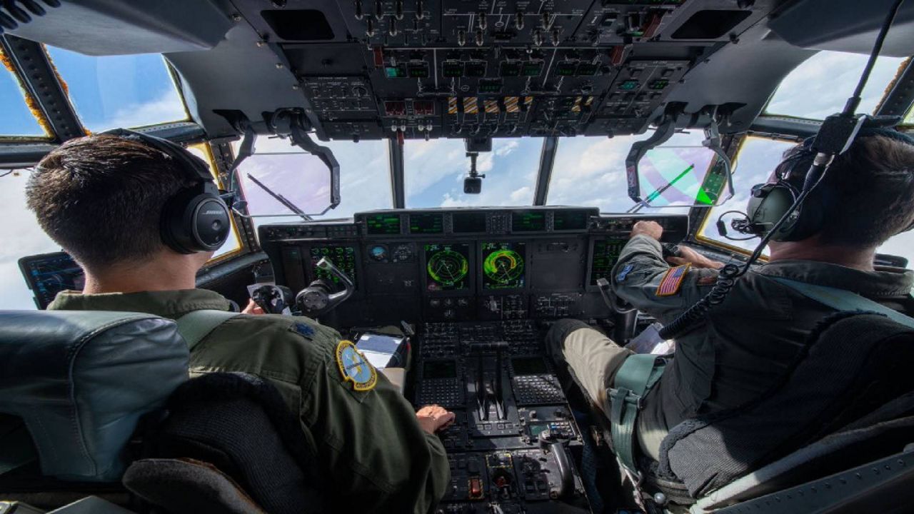Members of the 53rd Weather Reconnaissance Squadron from Keesler Air Force Base in Biloxi, MS flies into Hurricane Ian to gather data from the storm. (403rd Wing Air Force Reserve)