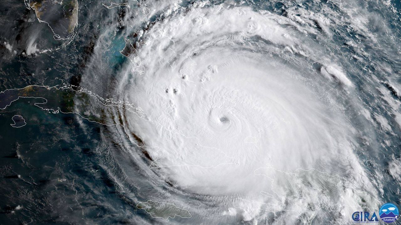 The NOAA satellite GOES-16 captured this image of Hurricane Irma passing the eastern end of Cuba on Sept 8th, 2017. (NOAA)