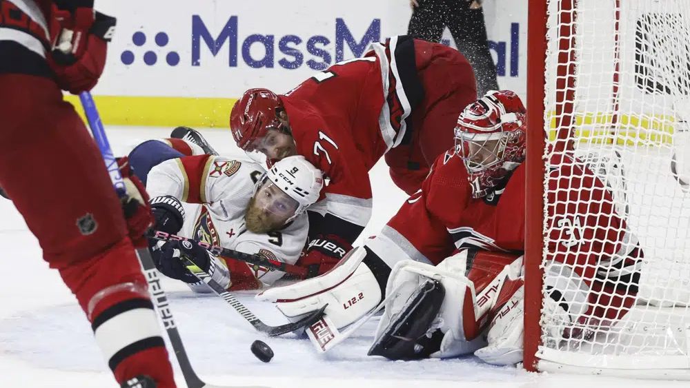 Matthew Tkachuk's goal in fourth OT leads Panthers past Hurricanes
