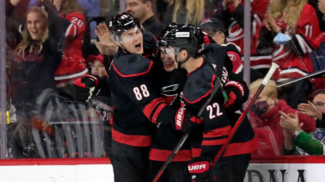 Carolina Hurricanes Sebastian Aho Andrei Svechnikov Martin Necas