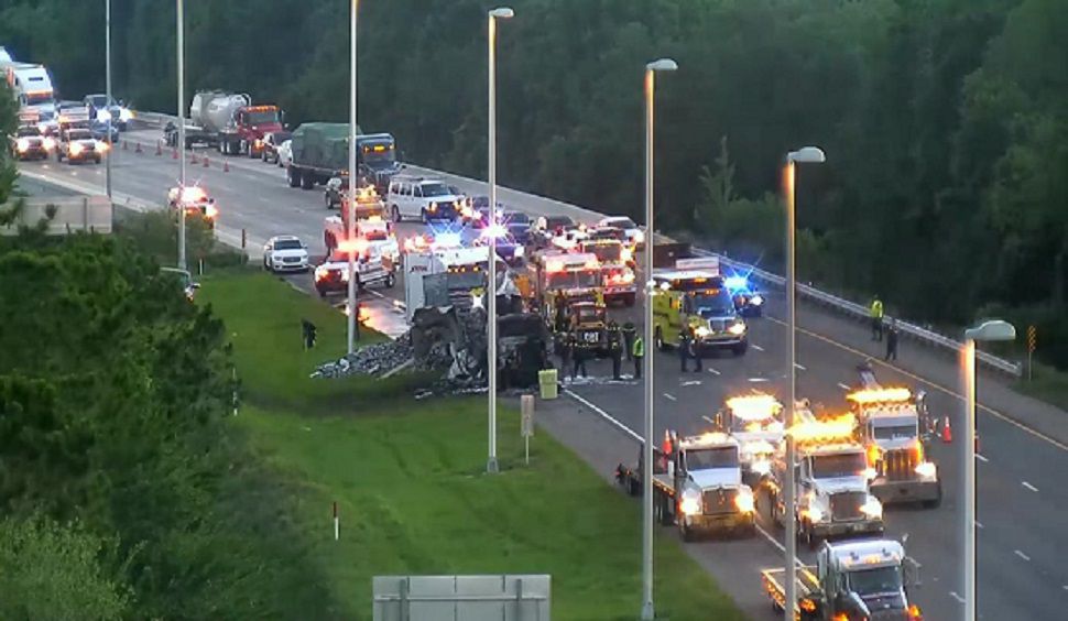 Semi Fire Disrupts Morning I-75 Traffic In Tampa