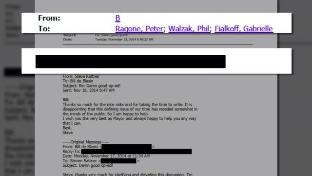 City Turns Over E Mails Between De Blasio And Agent Of The City But Many Mayoral Messages Redacted