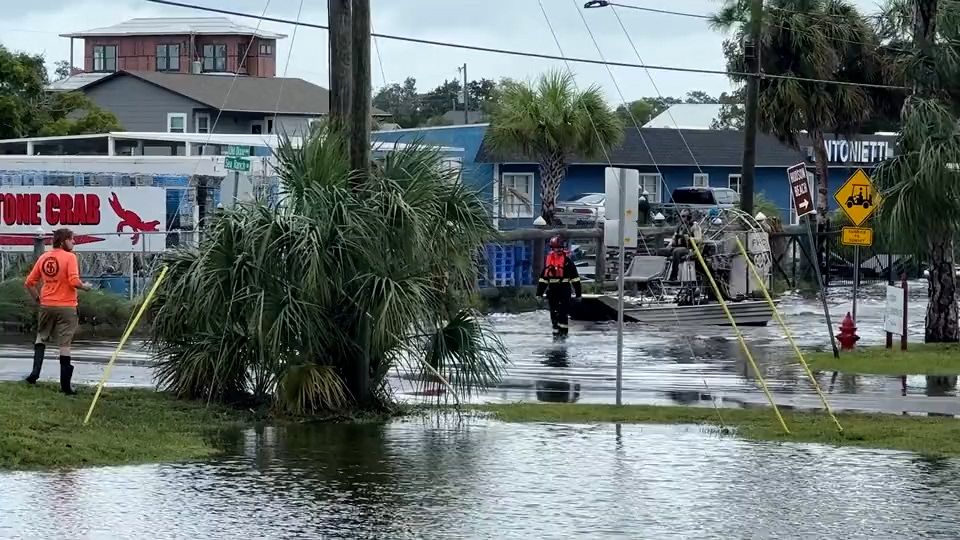 Teams work to rescue residents in Hudson impacted by Idalia