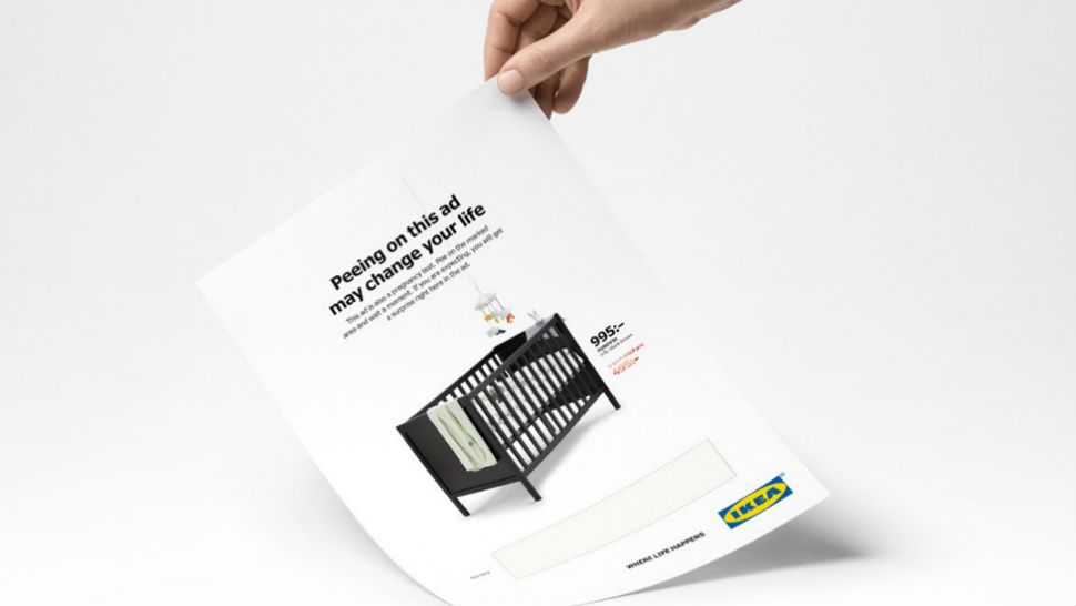 IKEA wants you to pee on this advertisement. (Courtesy: @Adweek)