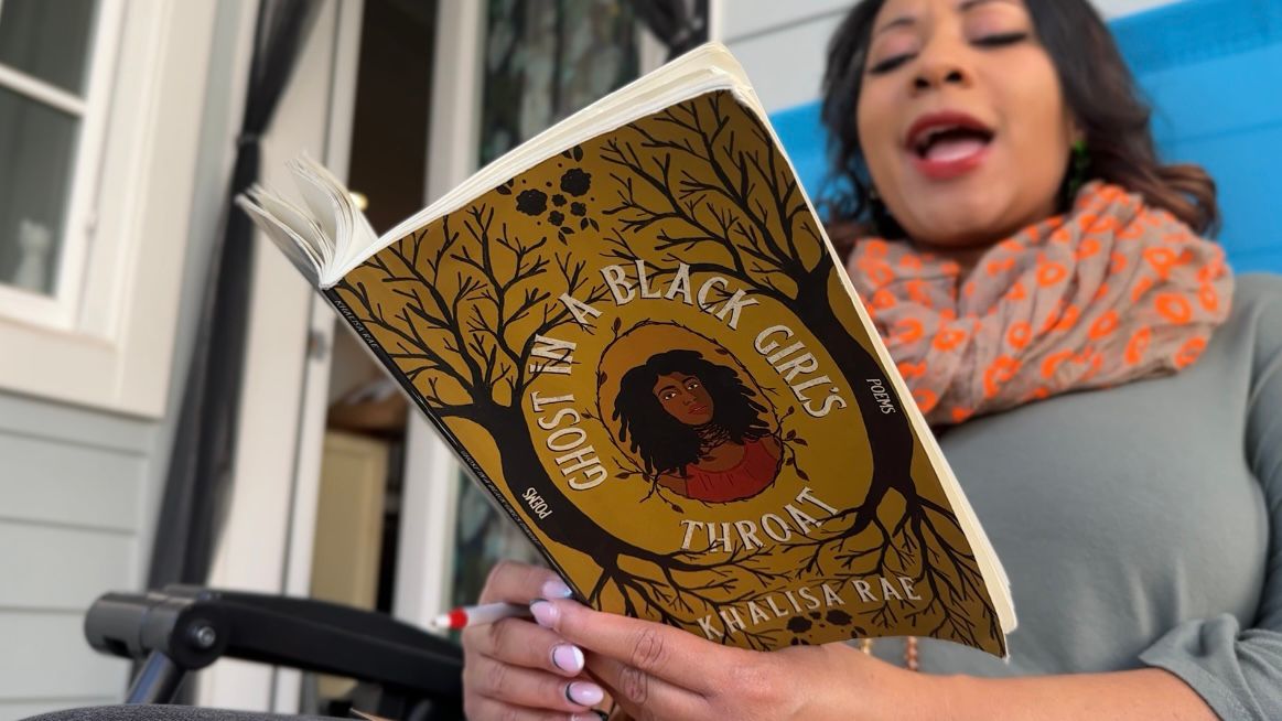 Khalisa Rae reads a poem from one of her published books