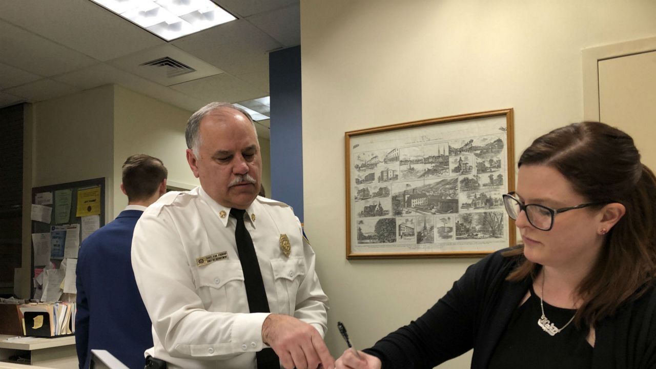 Beacon Swears In First-Ever Woman Firefighter