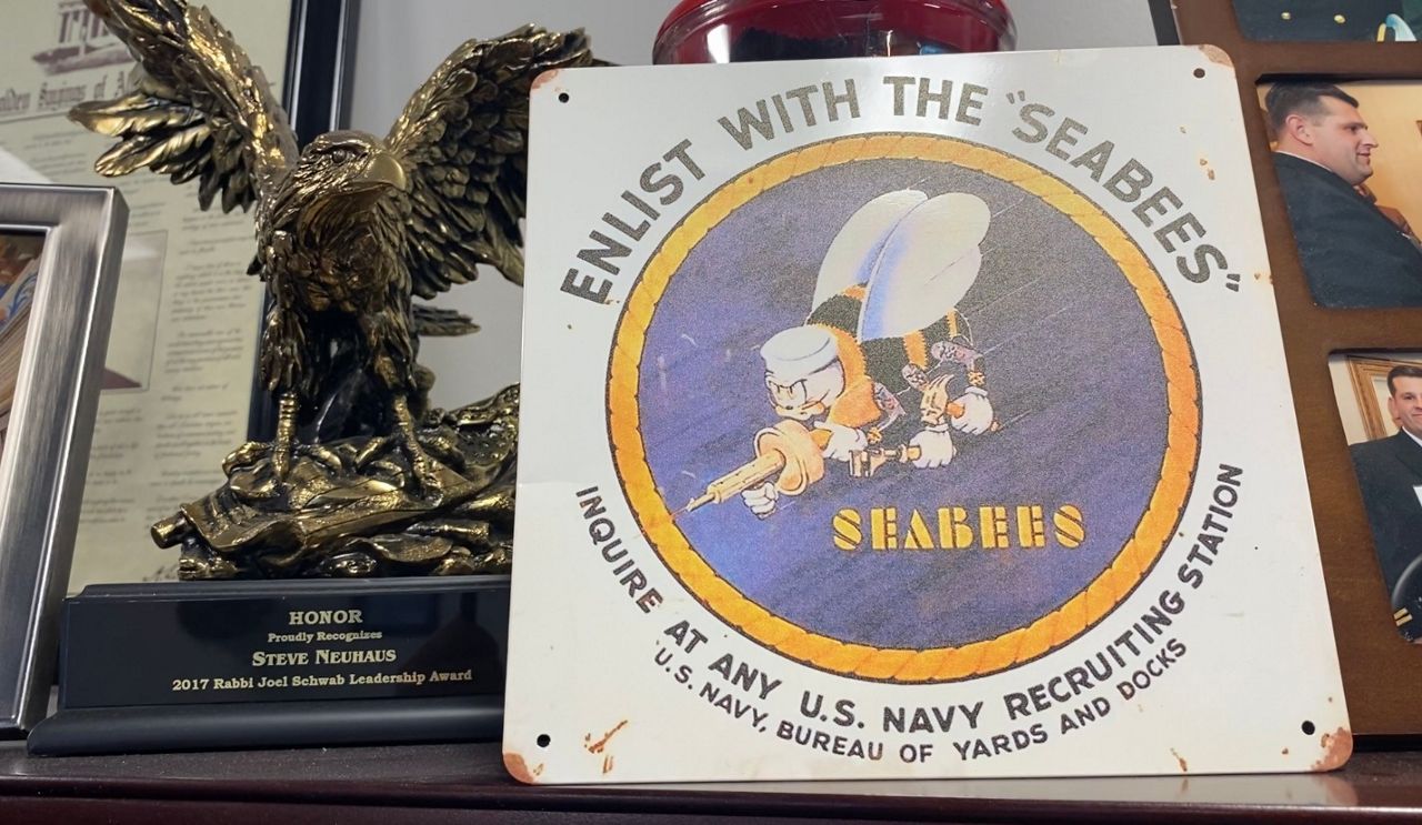 Enlist with the Seebees sign