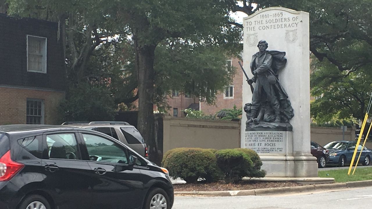 Wilmington Police patrolling Confederate monuments