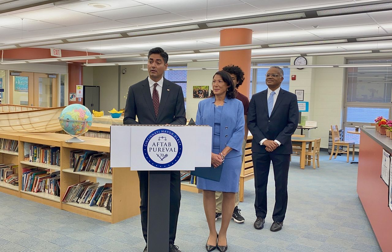 Mayor-elect Aftab Pureval said Jan-Michele Lemon Kearney's leadership in council chambers and on the campaign trail showed him she'd make a great vice mayor (Spectrum News/Casey Weldon)