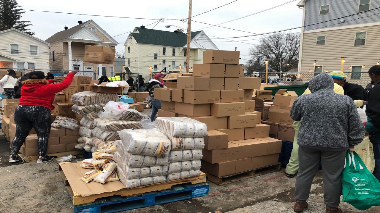 The Johnson Park Center offered tens of thousands of pounds of food for those in need.