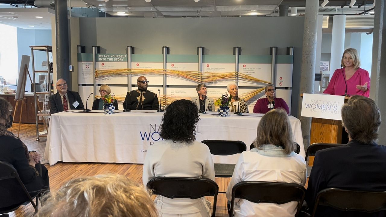 Inductees, representatives on Women's Hall of Fame induction