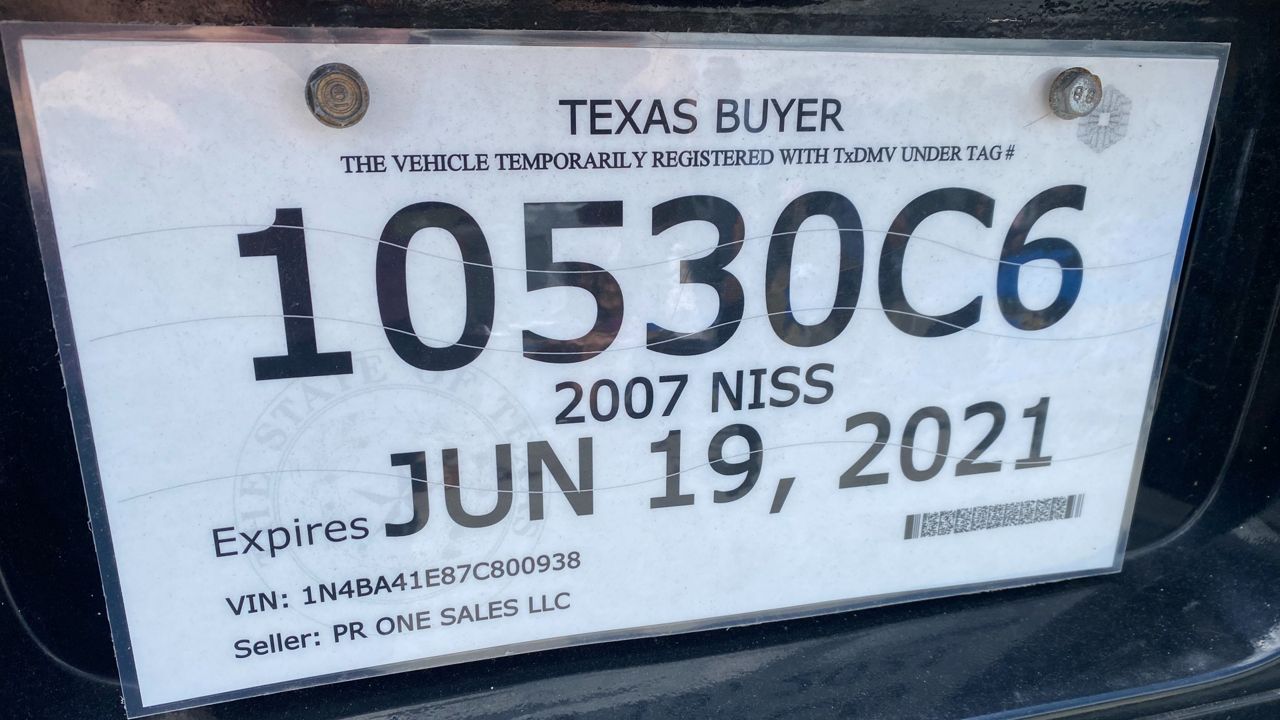 Temporary store licence plate