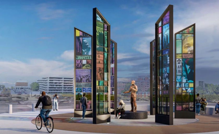 A rendering of the proposed "Light of Hope' MLK memorial in Avondale. (Photo courtesy of City of Cincinnati)