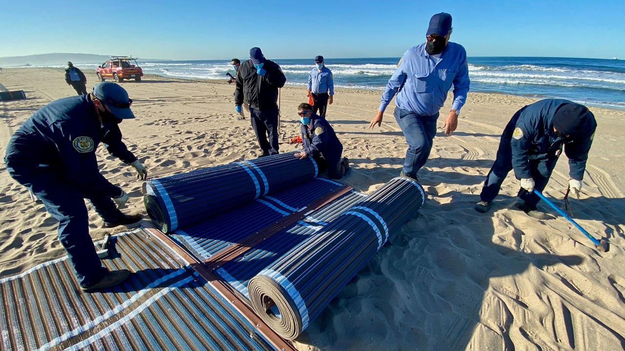 Beach access clearance mats