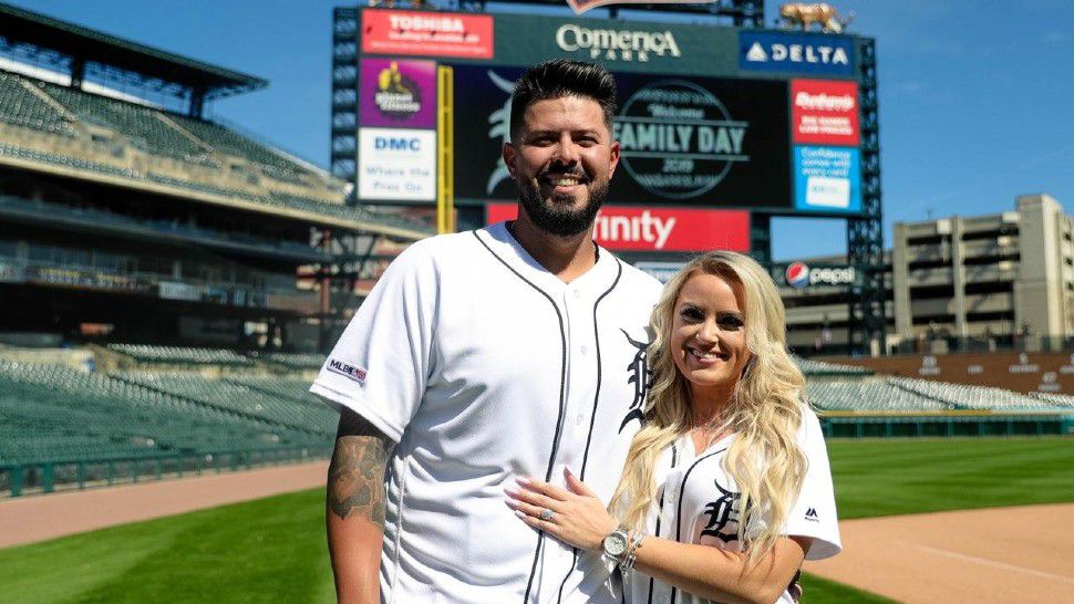 Nick and Tiff Ramirez appear at Comerica Park in Detroit, Michigan in this file image. (Getty Images)