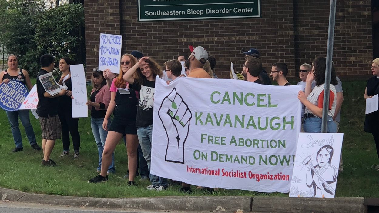 Protesters meet over reproductive rights
